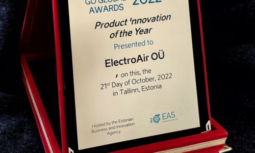 ElectroAir received the Award in the innovator of the year Category of the International Trade Council’s Go Global Awards.