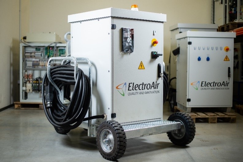 Mobile combined ground power unit (EACR) by ElectroAir for aircraft support