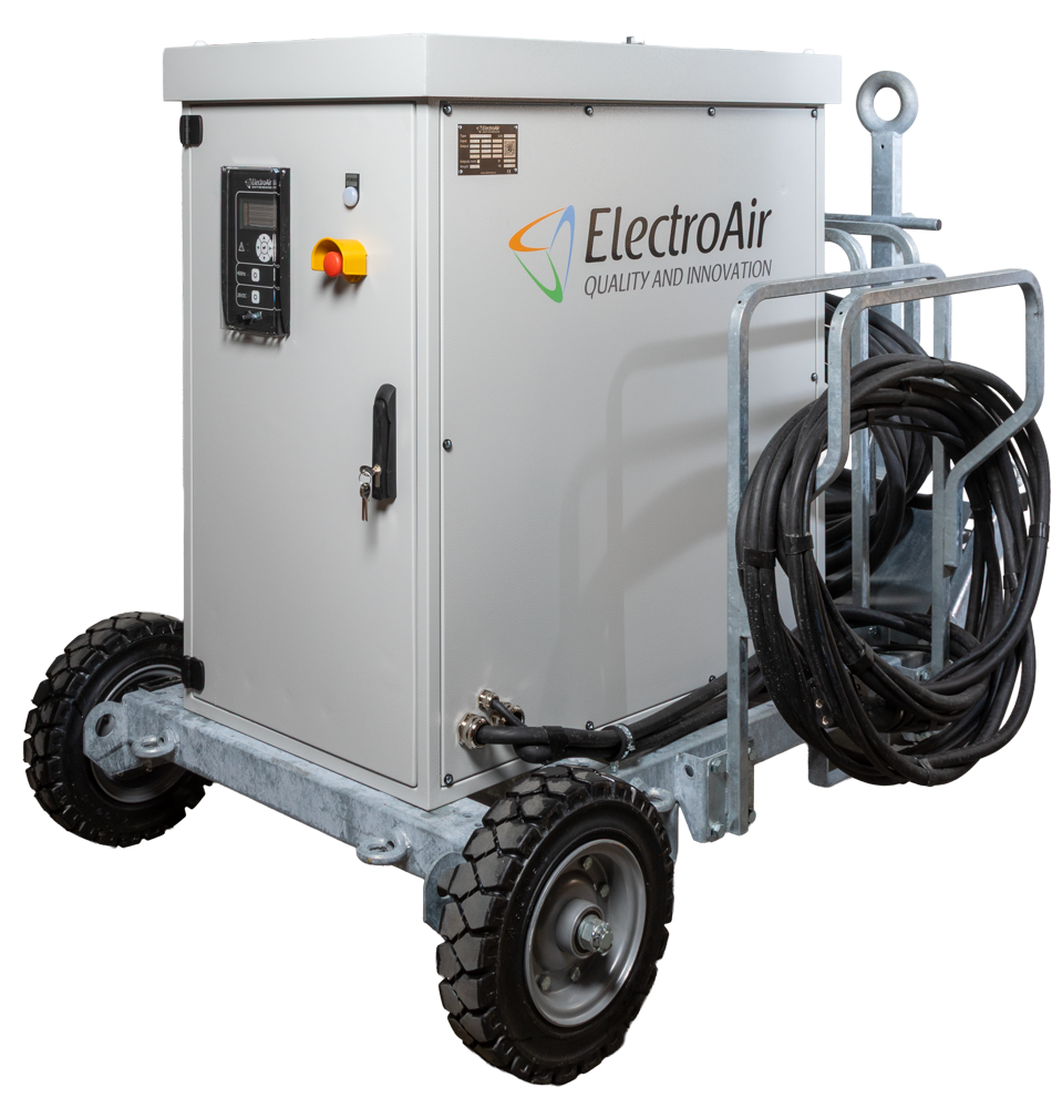 Mobile ground power unit (EACR) by ElectroAir with reinforced frame and cable storage