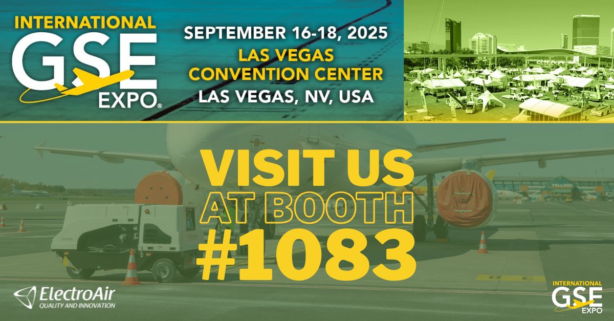 ElectroAir at GSE Expo 2025 in Las Vegas - Visit us at Booth 1083, showcasing ground support equipment innovations