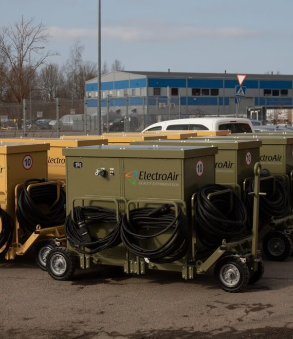 EACR series: Combined ground power units for Aircraft (400Hz + 28V DC)