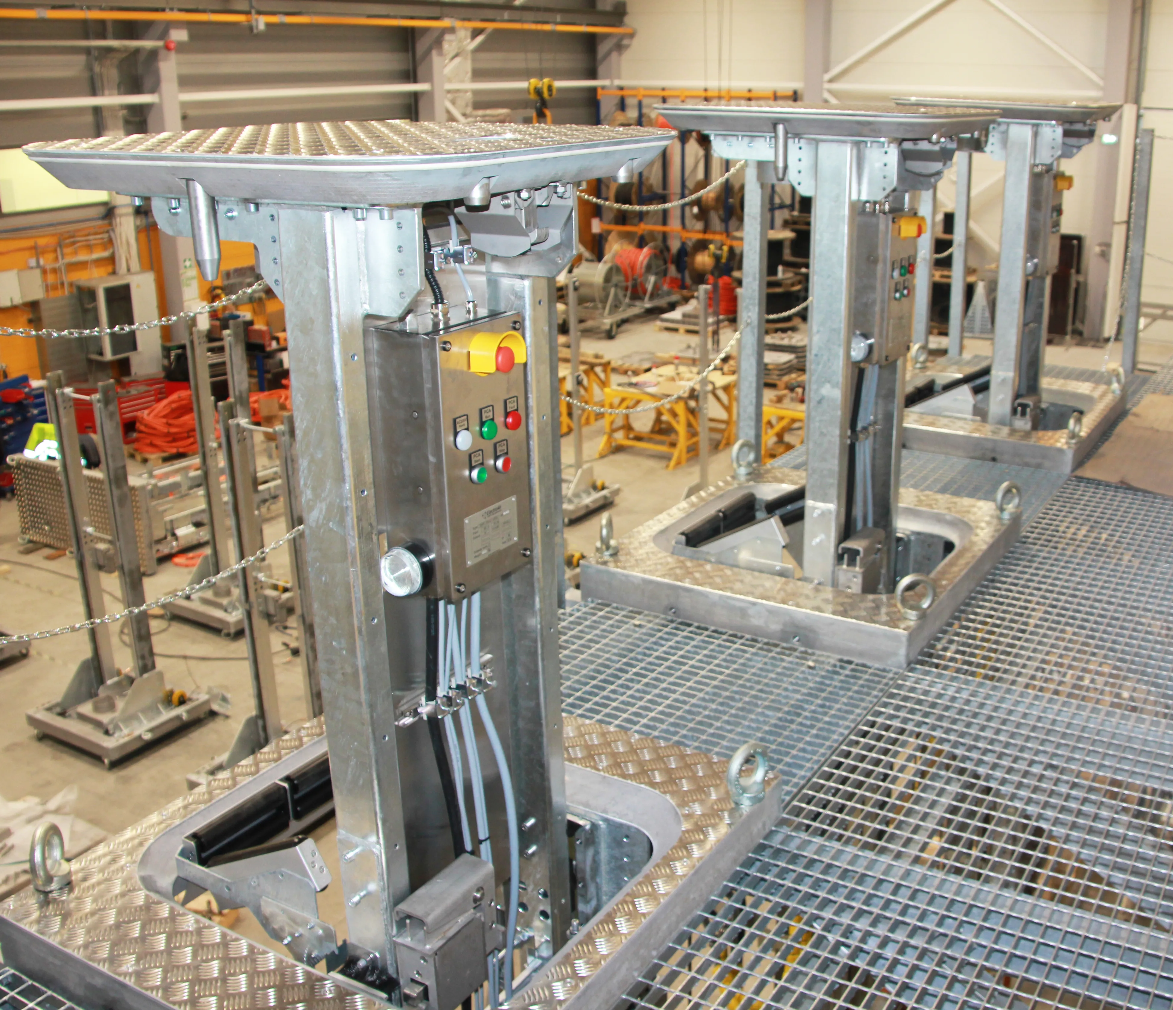 Narrow Pop-up PIT systems for compact, retractable ground support at airports